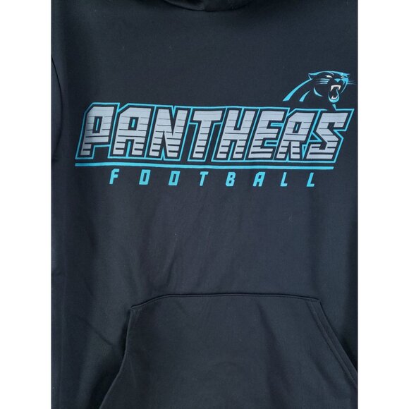 Carolina Panthers Hooded Sweatshirt Men's Size Medium Black - Picture 4 of 8